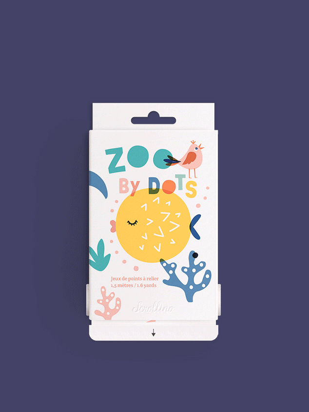Livre objet à dérouler 100% compostable - Scrollino Zoo by Dots