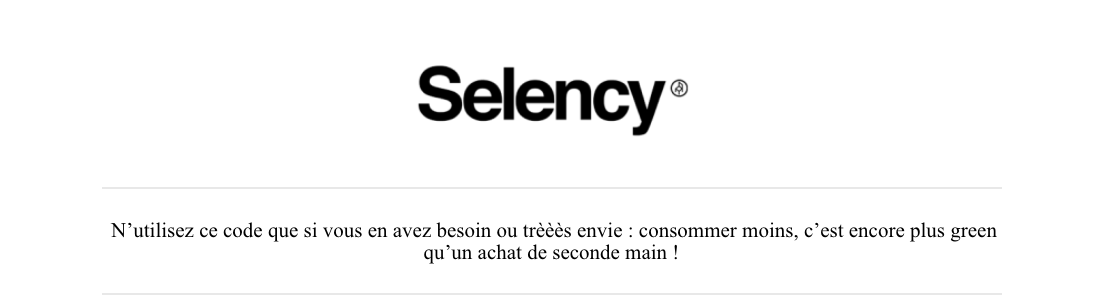 Selency - Newsletter