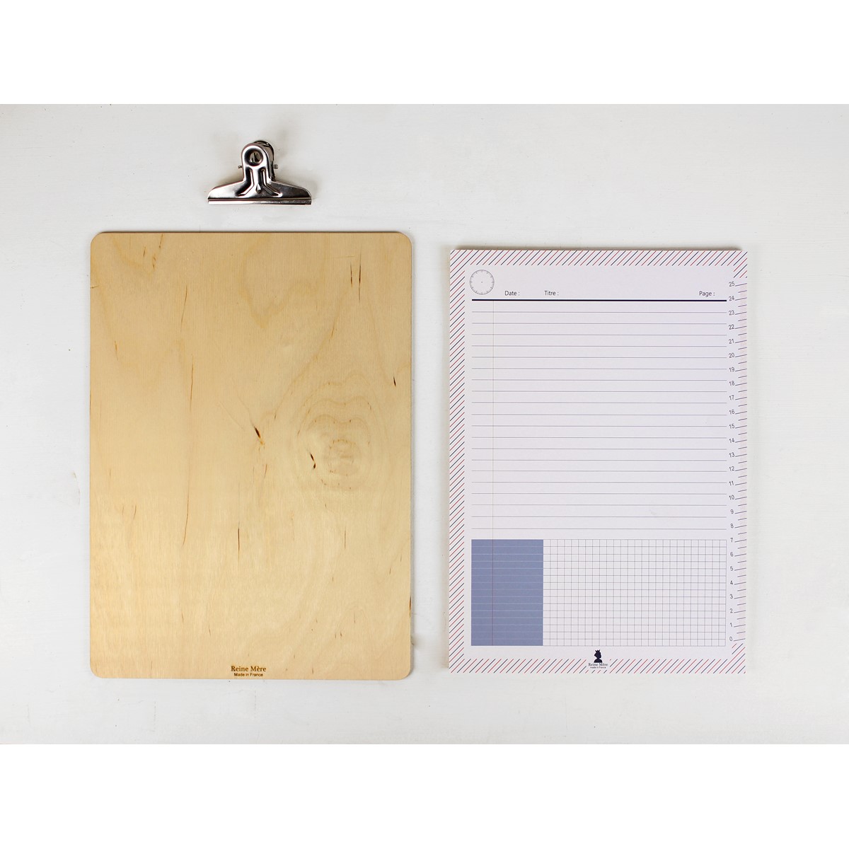 Ecritoire A4 en bois et papier issu de forêt gérée durablement et fabriqué en France