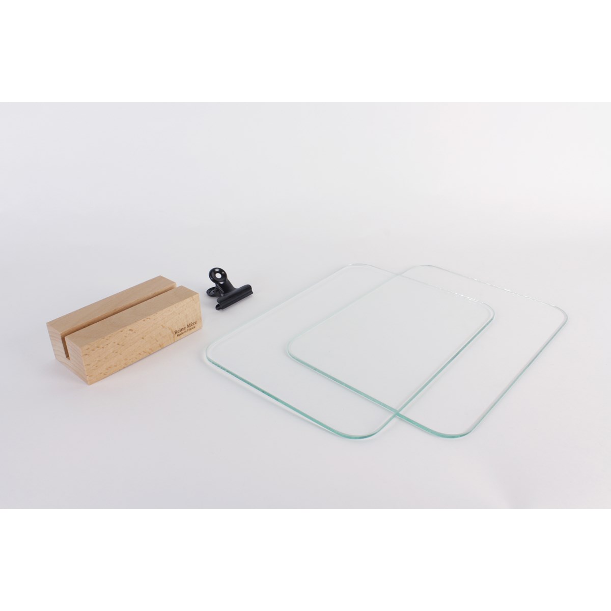 Sous-verre porte photo avec pince métal noir - VERRIERE 7