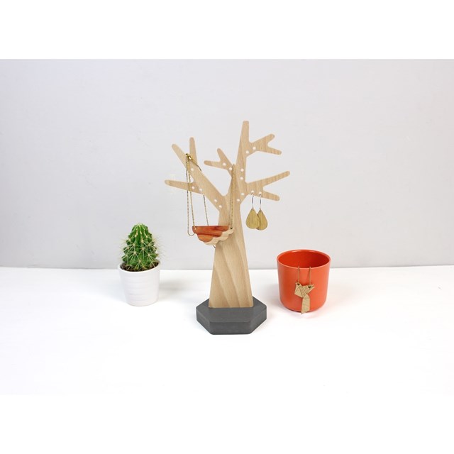 Arbre à boucle d'oreilles - Socle Hexagonal  4