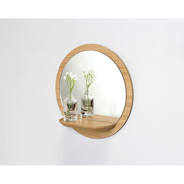 Miroir mural fabriqué en France à partir de bois issu de forêt gérée durablement