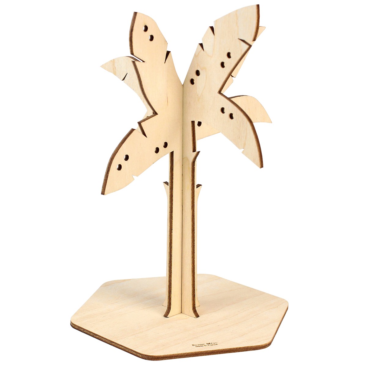 Porte-bijoux Tropique fabriqué en France à partir de bouleau issu de forêt gérée durablement.