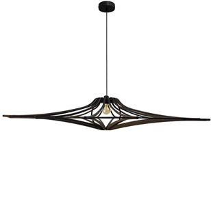 Suspension SINGING BLACK XL D160cm - Cordon noir rosace métal