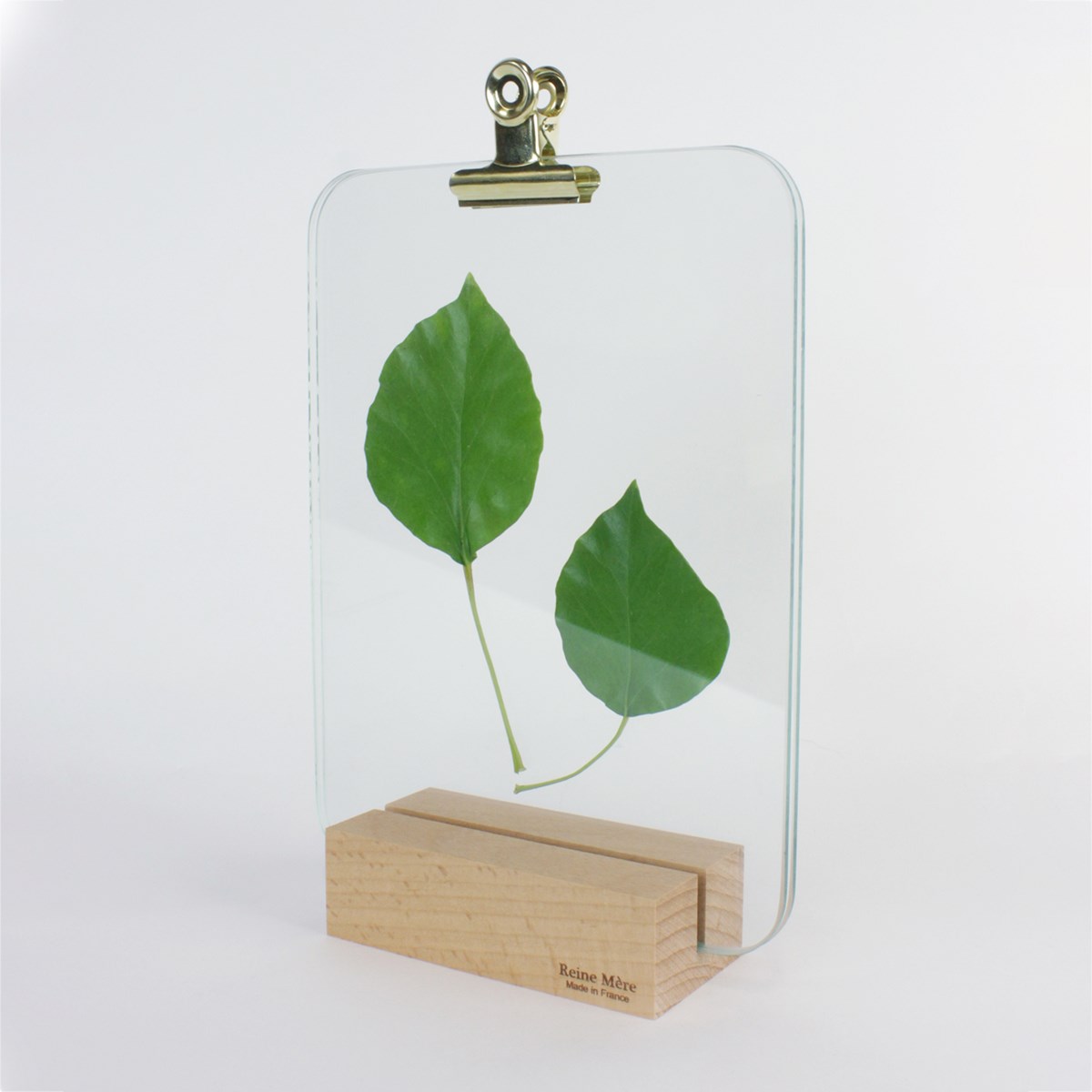 Sous-verre porte photo avec pince métal doré - VERRIERE 3