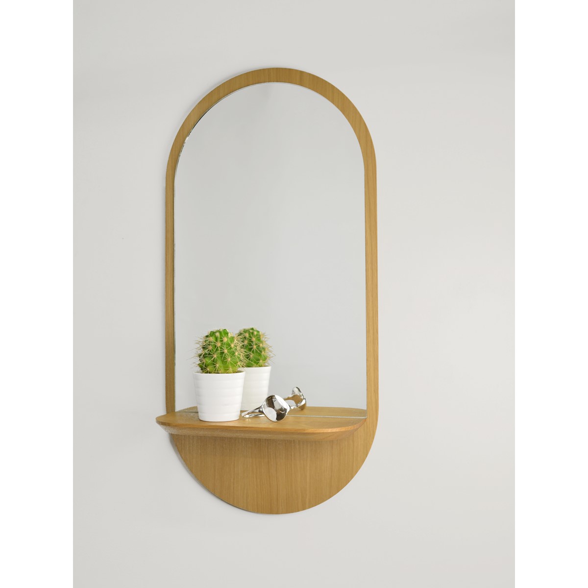 Miroir mural et tablette fabriqué en France à partir de bois issu de forêt gérée durablement