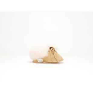 Pantoufles bébé 0 à 10 mois en cuir de mouton - Beige - BABY DAKOTA