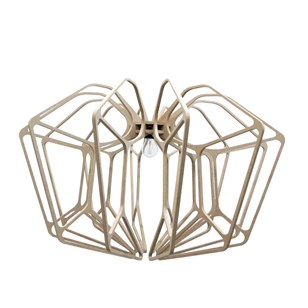 Suspension design D90cm DIAMOND - Cordon noir rosace métal