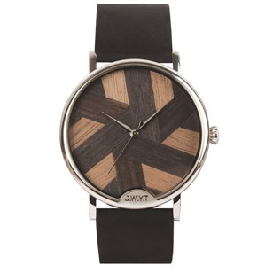 Montre analogique en marqueterie SYMPHONY 41 - Noir mat