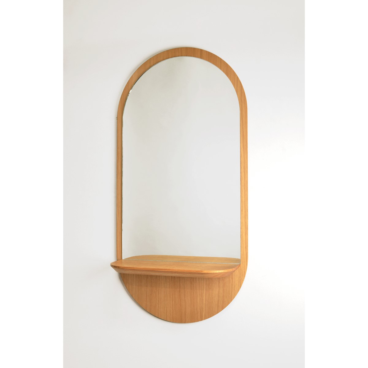 Miroir mural et tablette fabriqué en France à partir de bois issu de forêt gérée durablement