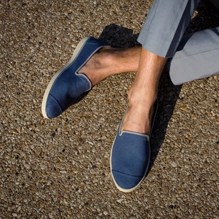 Espadrilles en coton bicolore - Azur