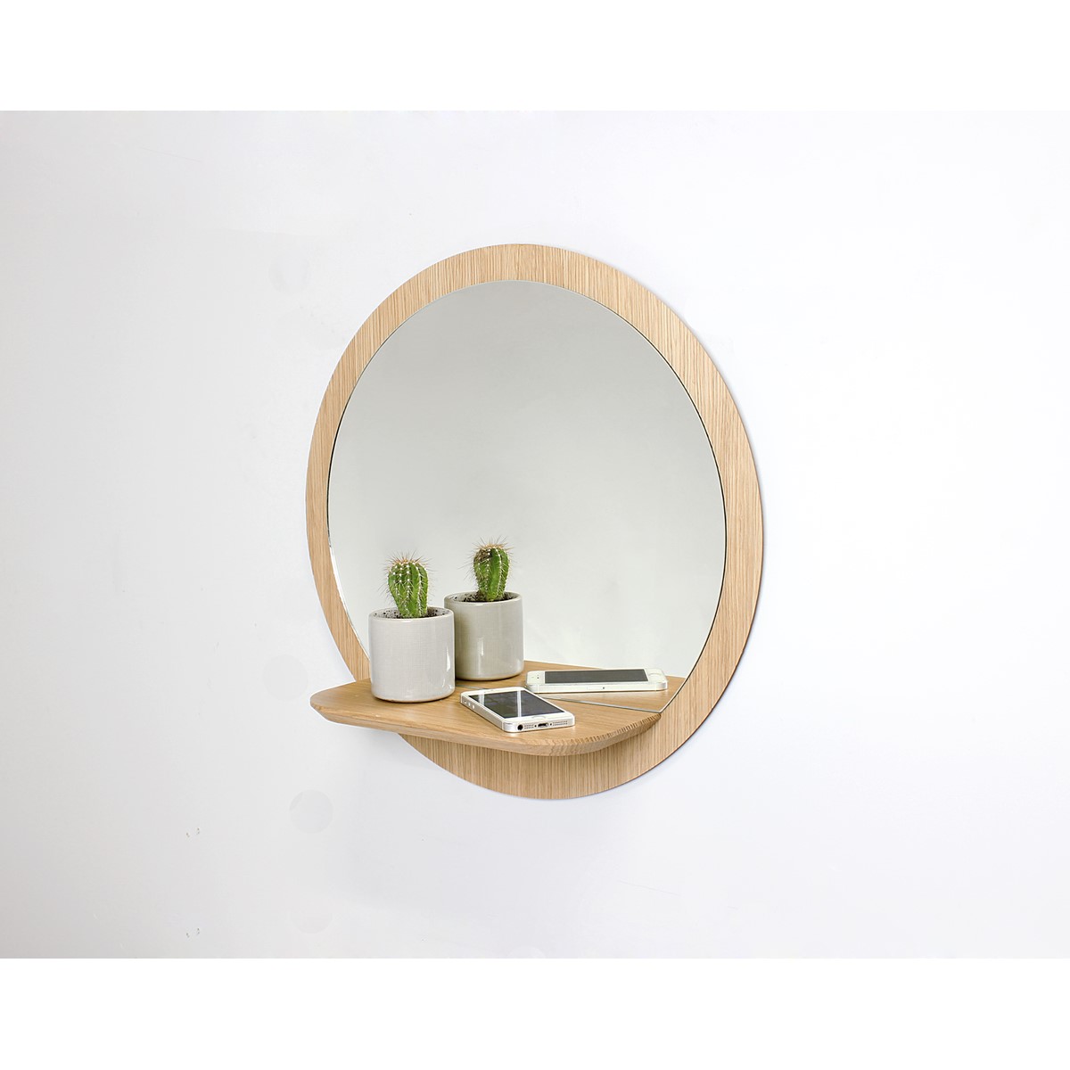 Miroir mural fabriqué en France à partir de bois issu de forêt gérée durablement