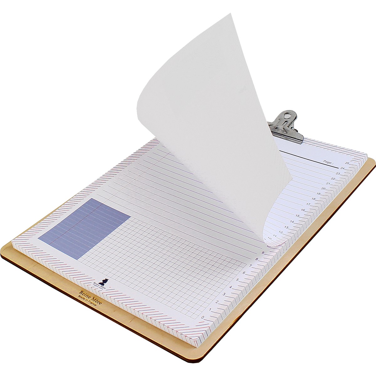 Ecritoire A4 en bois et papier issu de forêt gérée durablement et fabriqué en France