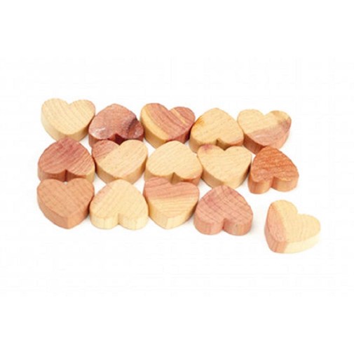 Coeurs anti-mites en Bois de Cèdre - x15 