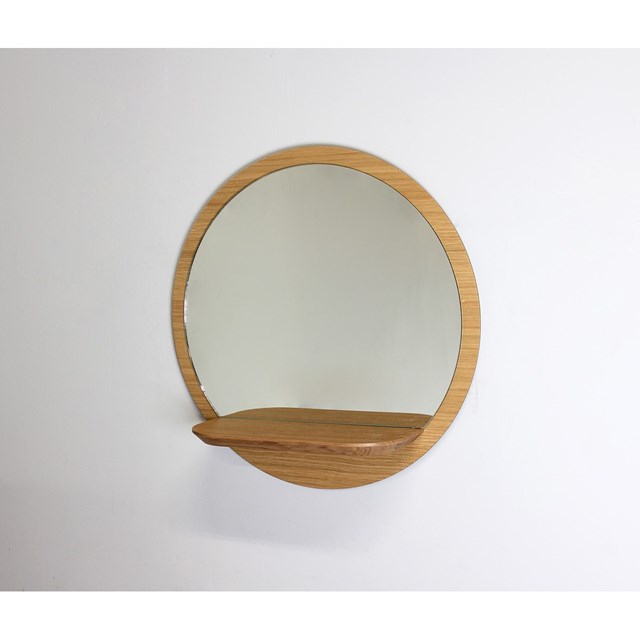 Miroir mural fabriqué en France à partir de bois issu de forêt gérée durablement