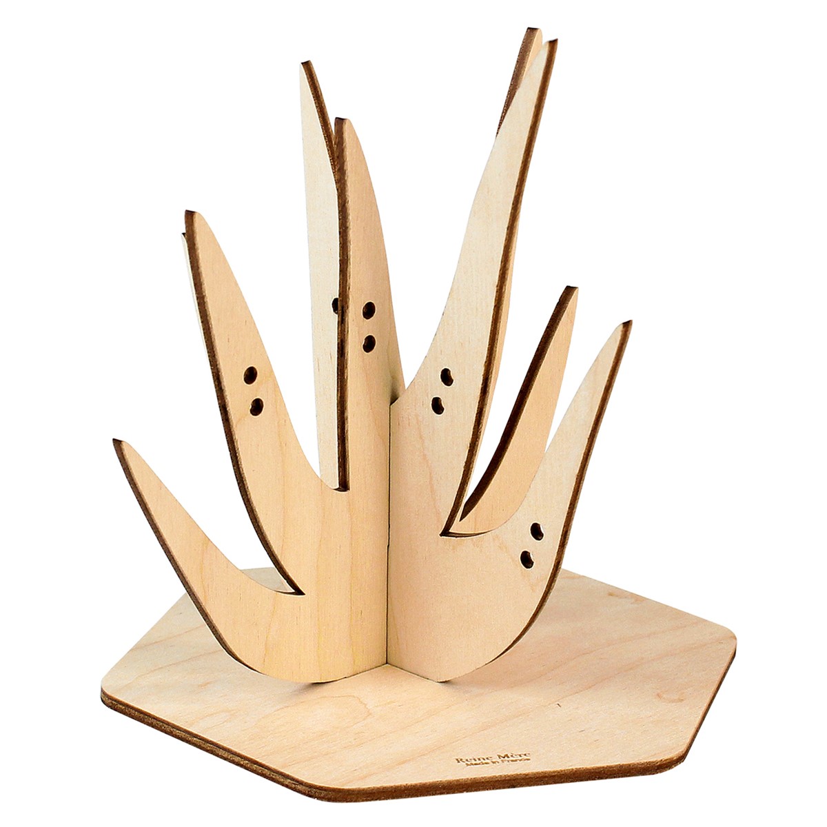 Porte-bijoux Tropique fabriqué en France à partir de bouleau issu de forêt gérée durablement.