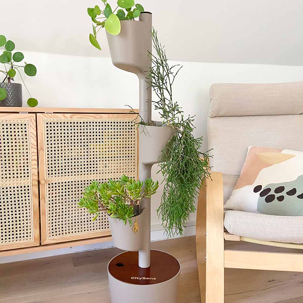 Jardinière verticale d'intérieur avec arrosage intelligent WiFi 48