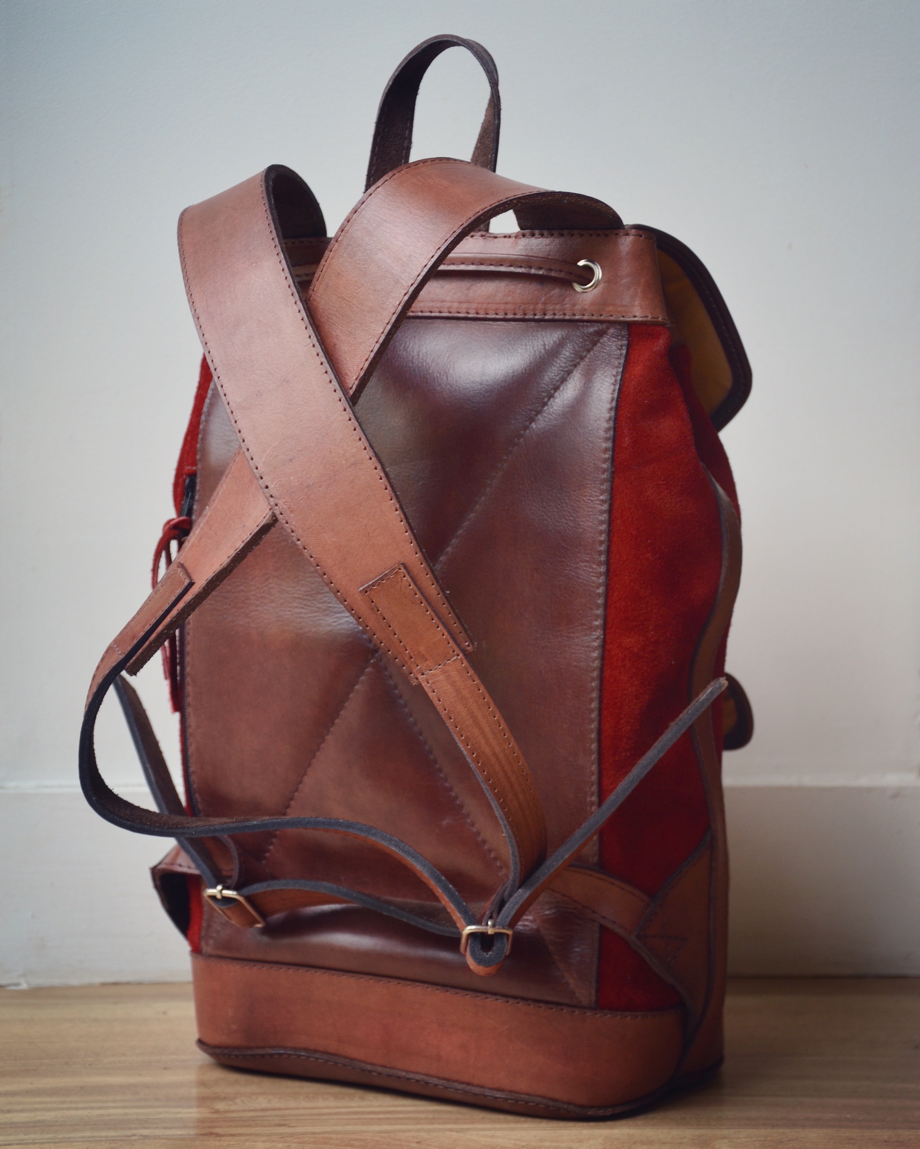 sac à dos vintage en cuir