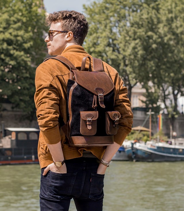 sac à dos urbain en cuir