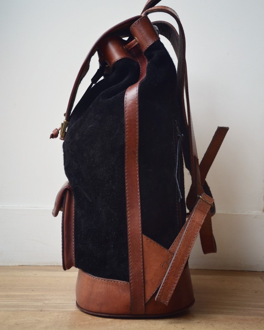 sac à dos en cuir noir