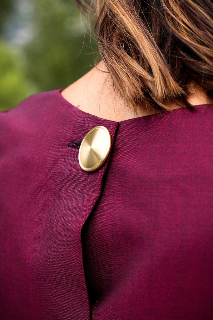 Robe longue bordeaux en laine froide - Carine 4