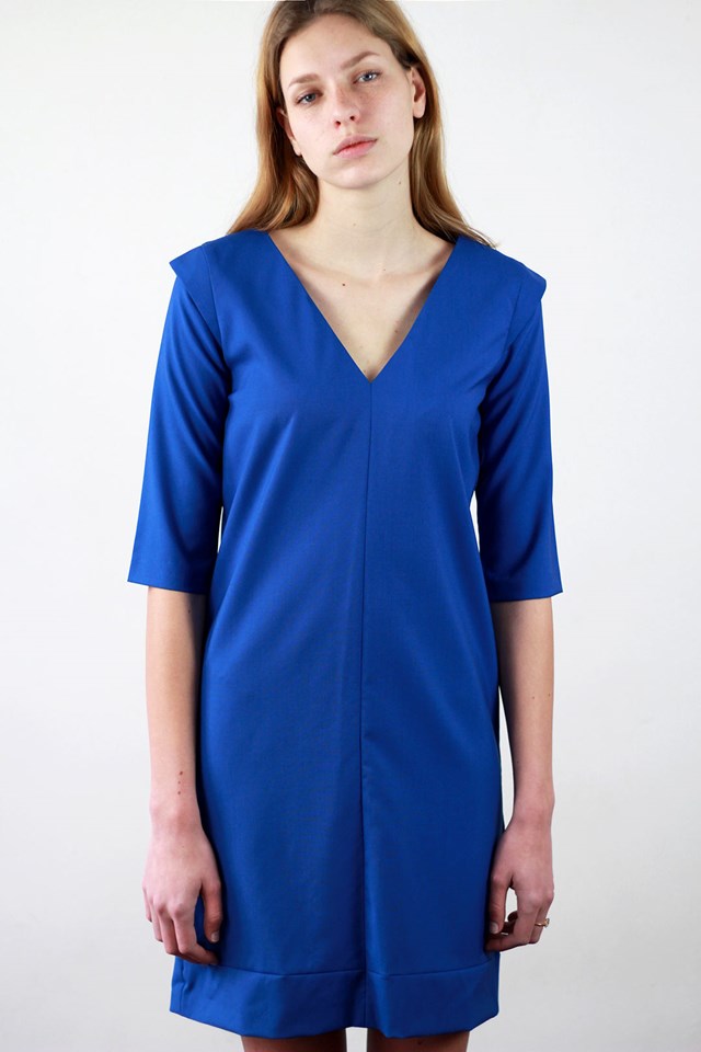 Robe droite bleu roi - Anaïs 3