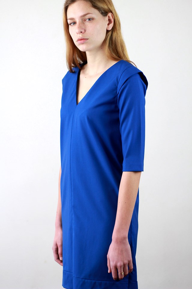 Robe droite bleu roi - Anaïs 4