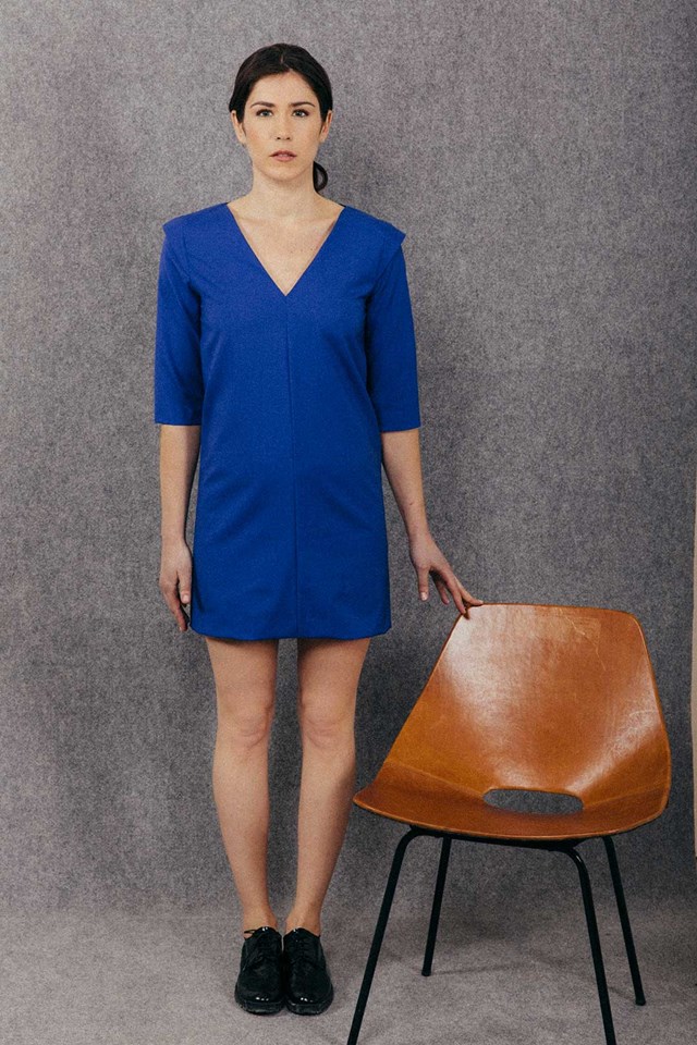 Robe droite bleu roi - Anaïs 7