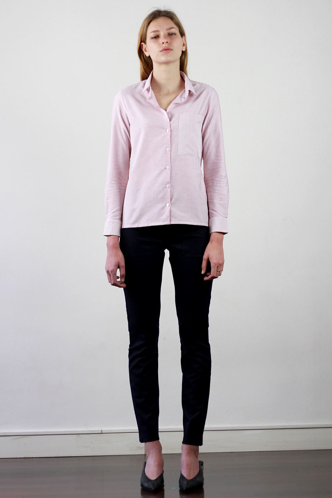 Chemise rayée rouge et blanc en coton OEKO-TEX® – Marie Hélène 3