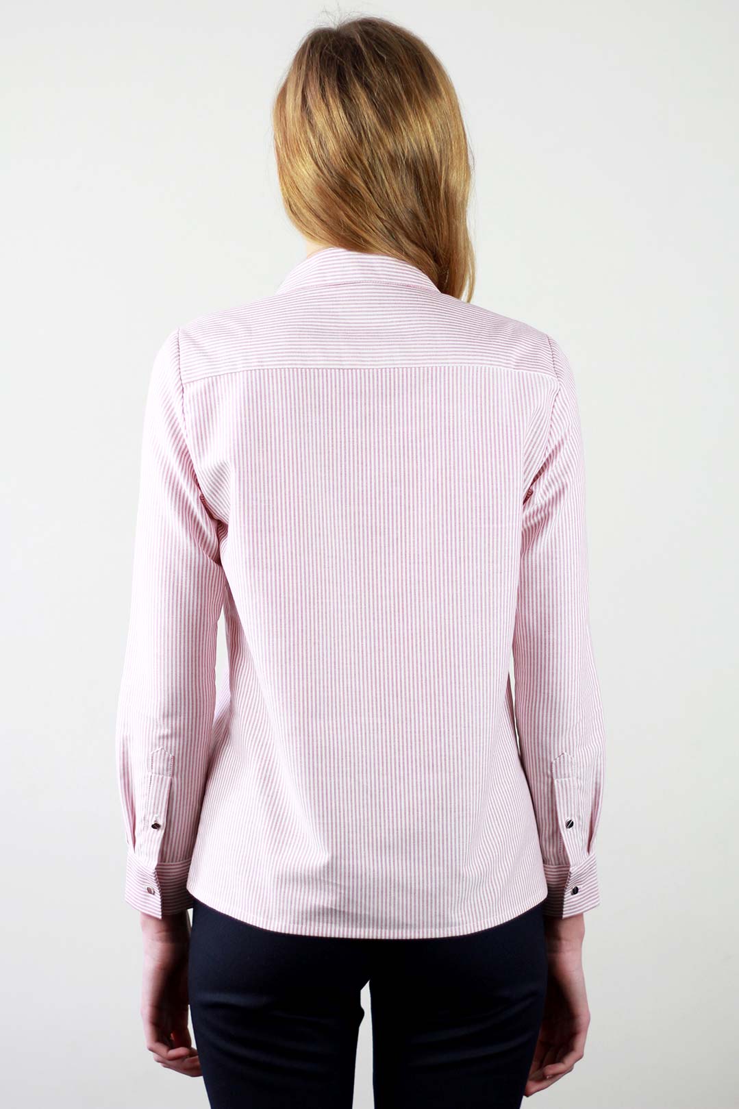 Chemise rayée rouge et blanc en coton OEKO-TEX® – Marie Hélène 4