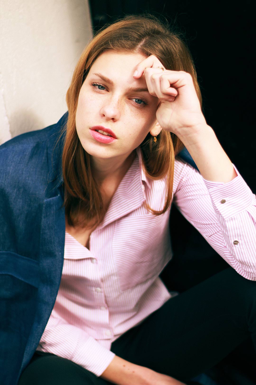 Chemise rayée rouge et blanc en coton OEKO-TEX® – Marie Hélène 8