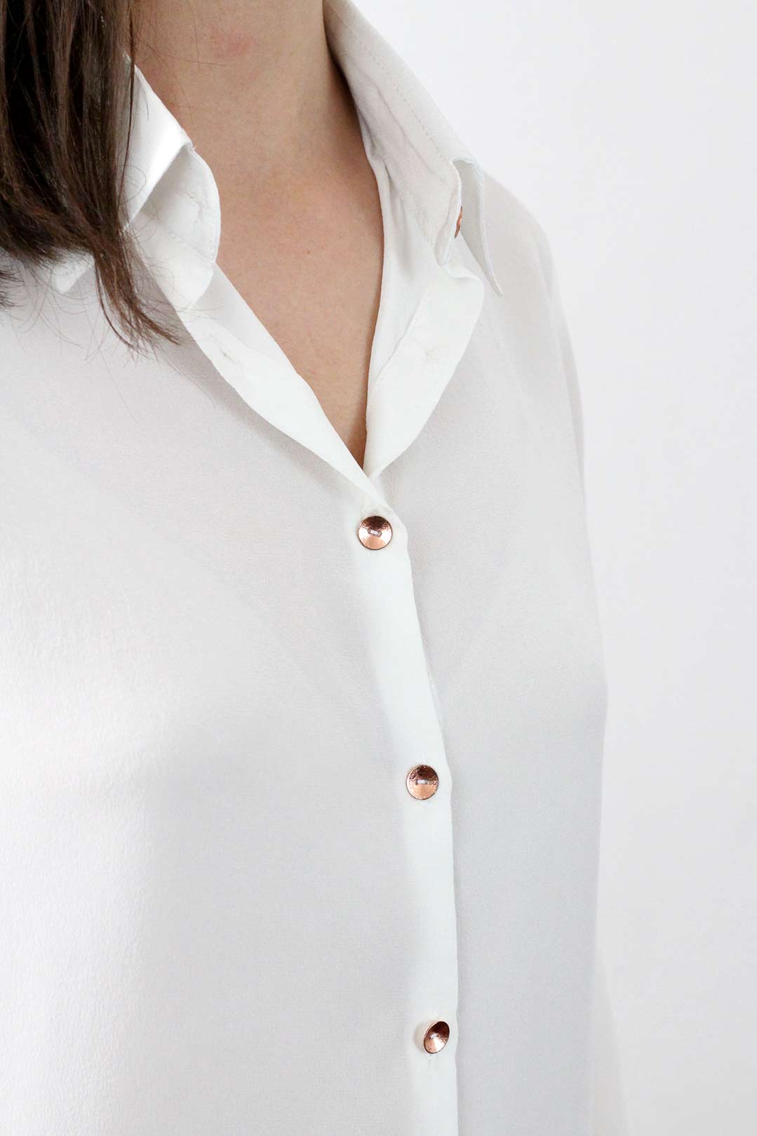 Chemisier chic en soie blanche - Géraldine 5