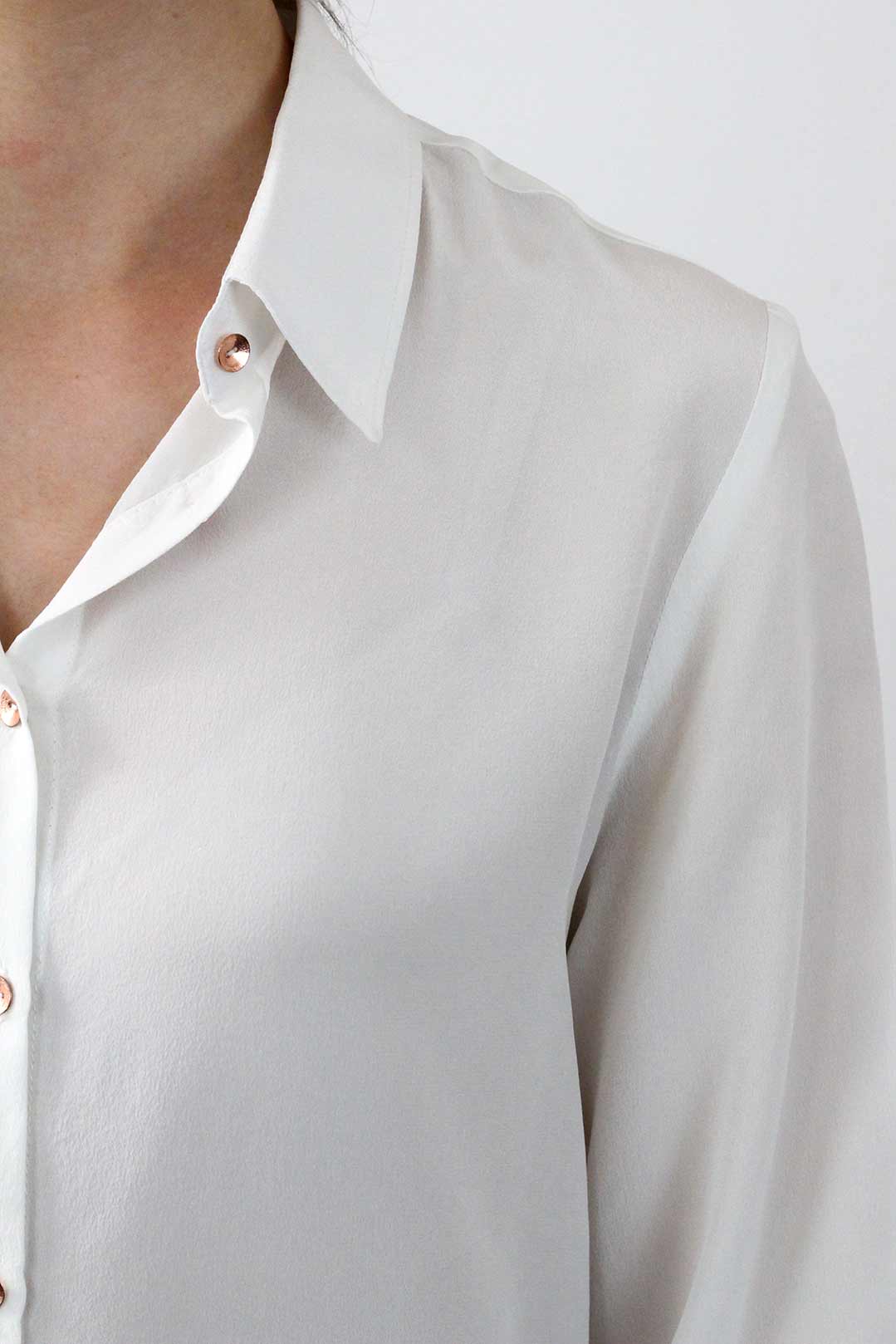 Chemisier chic en soie blanche - Géraldine 6