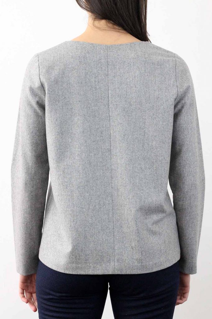 Gilet gris en laine flanelle 120'S - Laurence 9