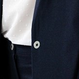 Veste tailleur bleu marine en flanelle - Marie-Anne 4