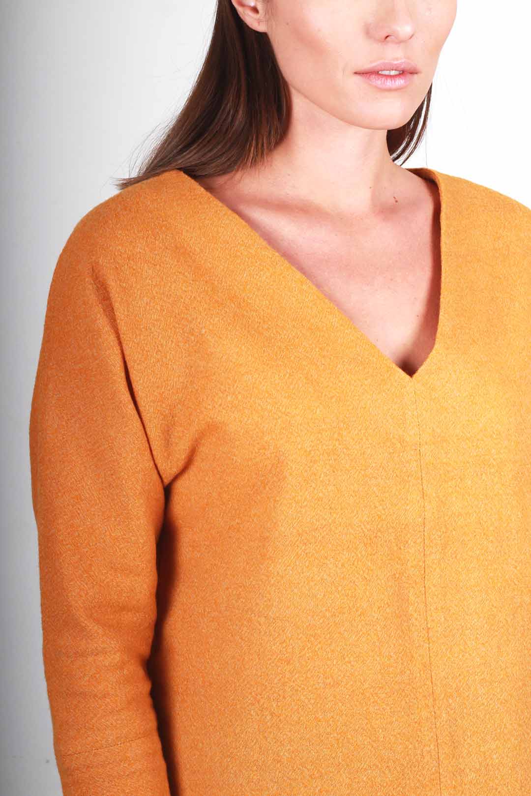 Pull moutarde en laine vierge - Edith 3