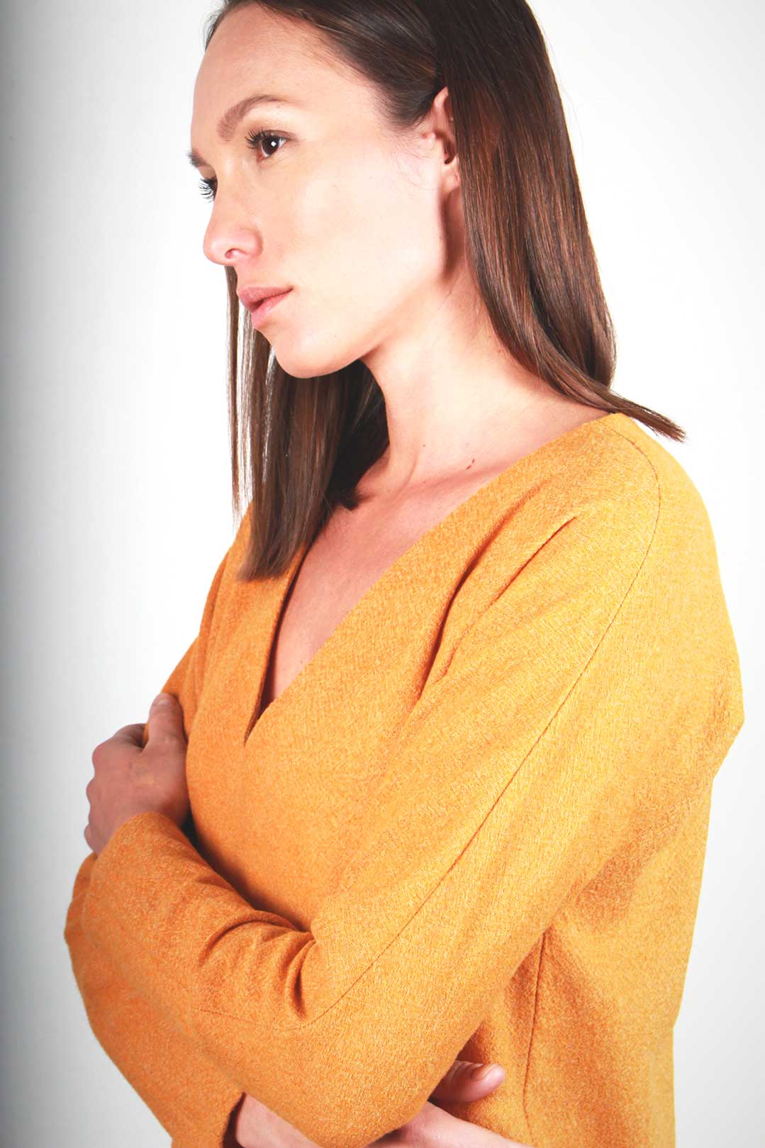 Pull moutarde en laine vierge - Edith 4