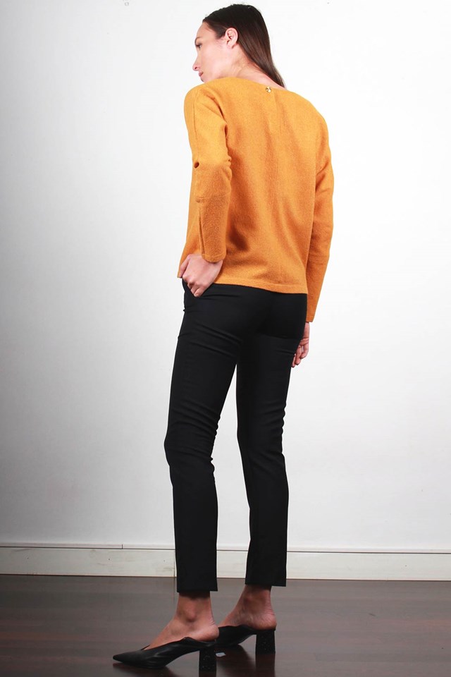 Pull moutarde en laine vierge - Edith 7