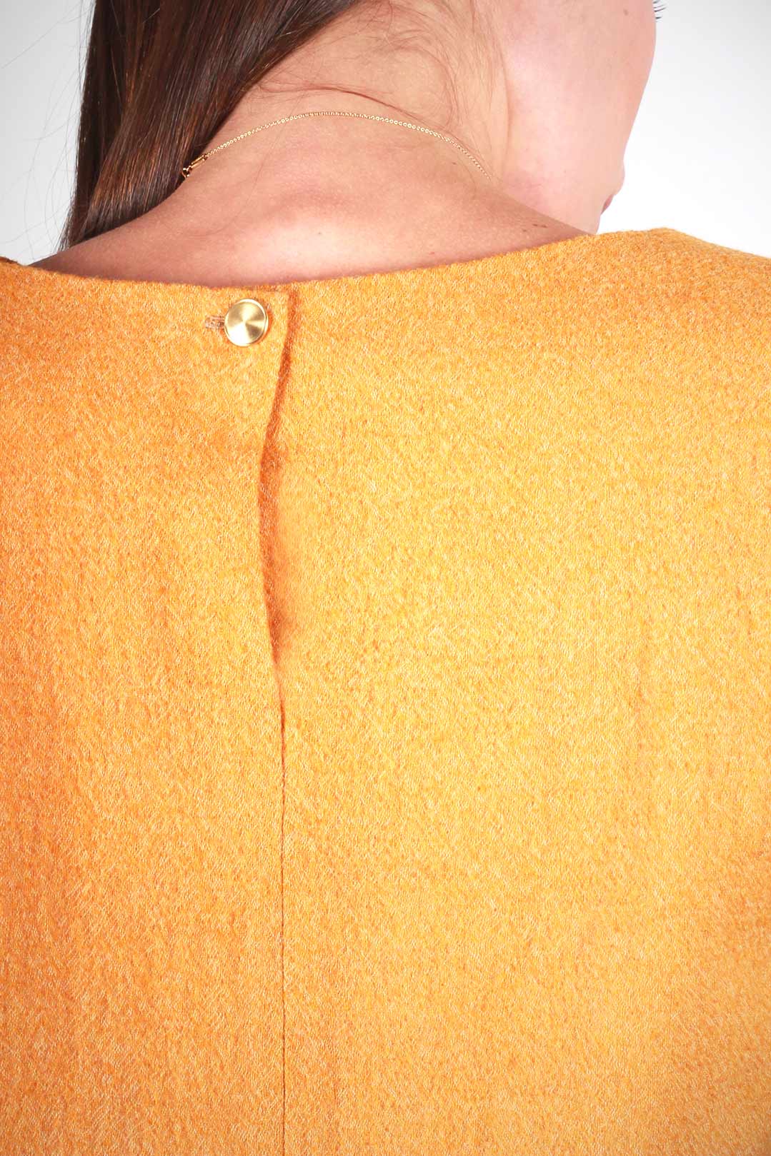 Robe droite moutarde en laine vierge - Carolyne 6