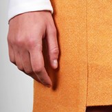 Jupe moutarde droite en laine vierge – Emilie 4