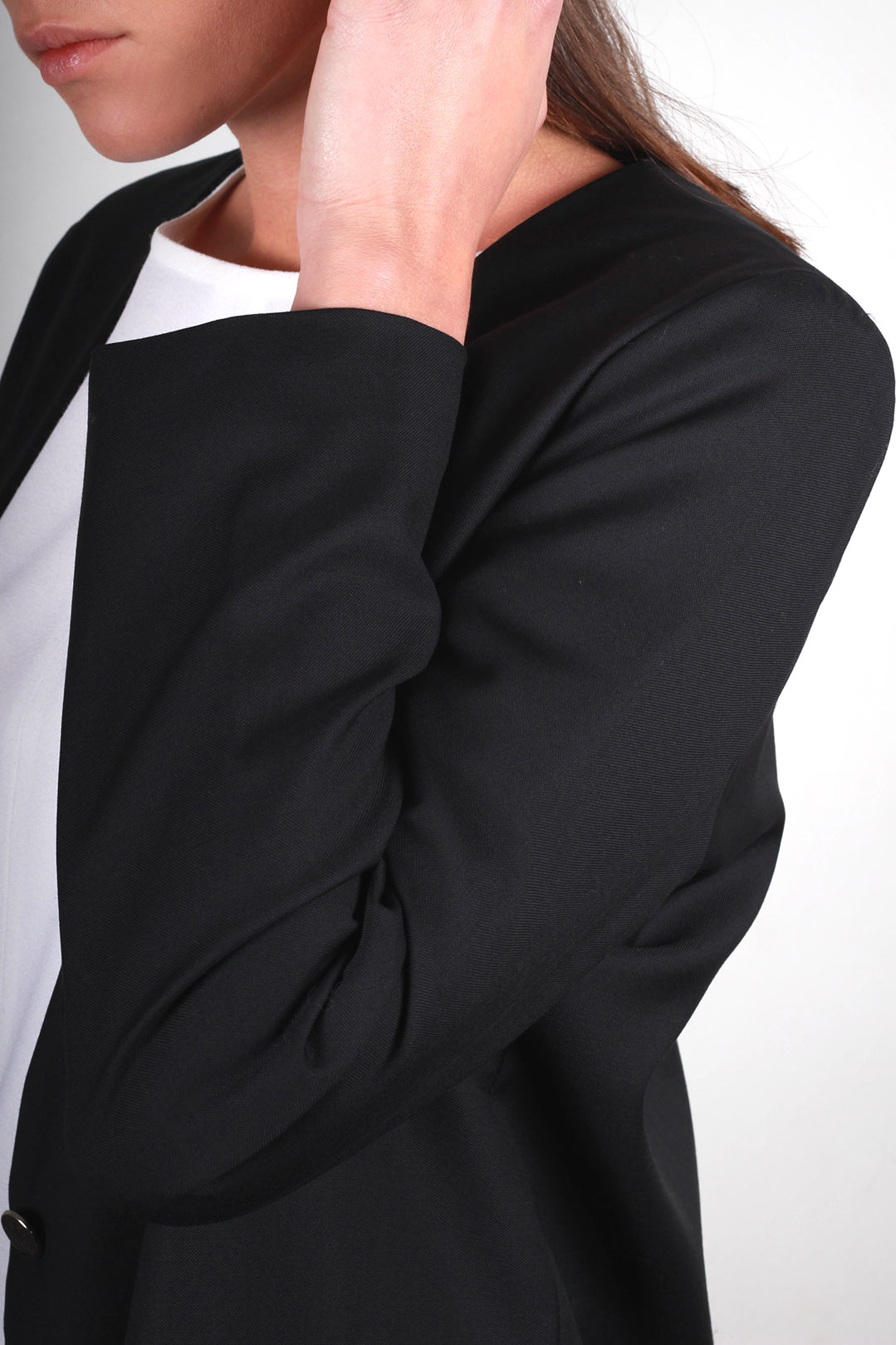 Veste de tailleur noire en laine froide - Jeanne 5