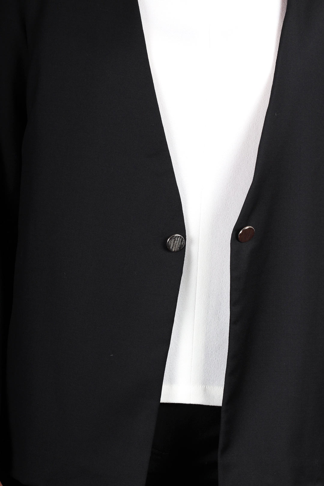 Veste de tailleur noire en laine froide - Jeanne 6