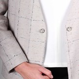 Veste grise à carreaux en laine - Jeanne 7