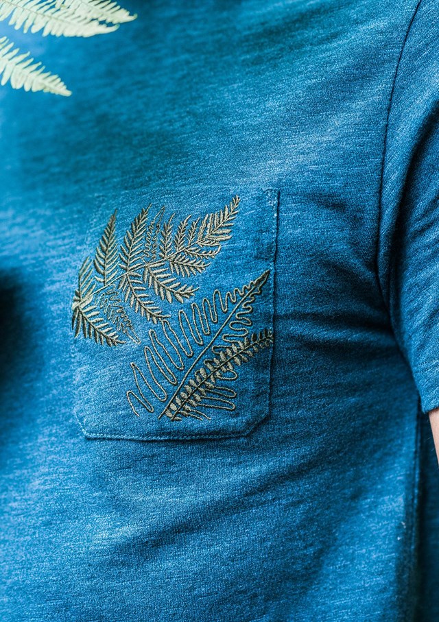 T-shirt CLOCHER - poche brodée fougère 3