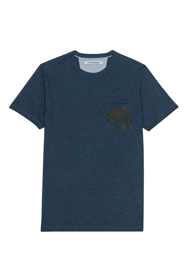 T-shirt CLOCHER - poche brodée fougère 4