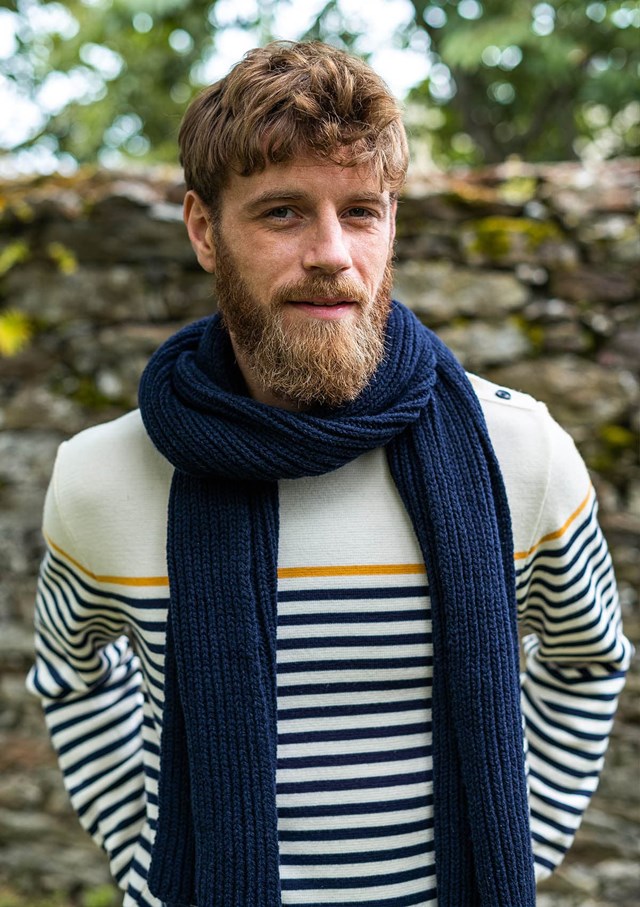 Écharpe CHANTERELLE - Made in France - Marine 3