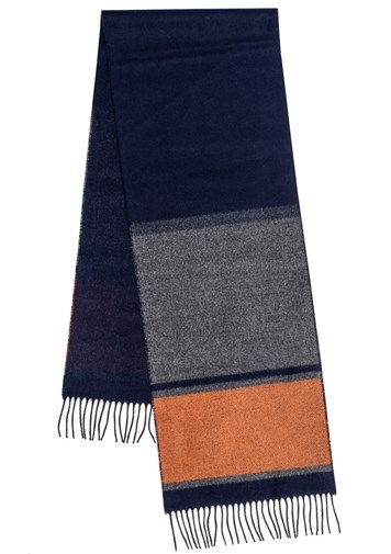 Écharpe ARDOISIERE - Made in France - Marine/Orange