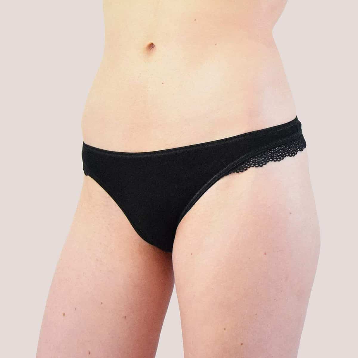 String Elle Noir en coton bio  6