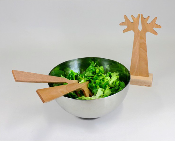 Couverts à salade fabriqués en bois issu de forêt gérée durablement et confectionné en France dans l