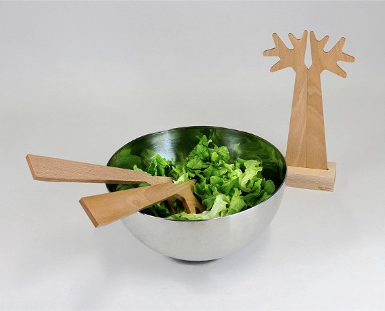 Couverts à salade fabriqués en bois issu de forêt gérée durablement et confectionné en France dans l